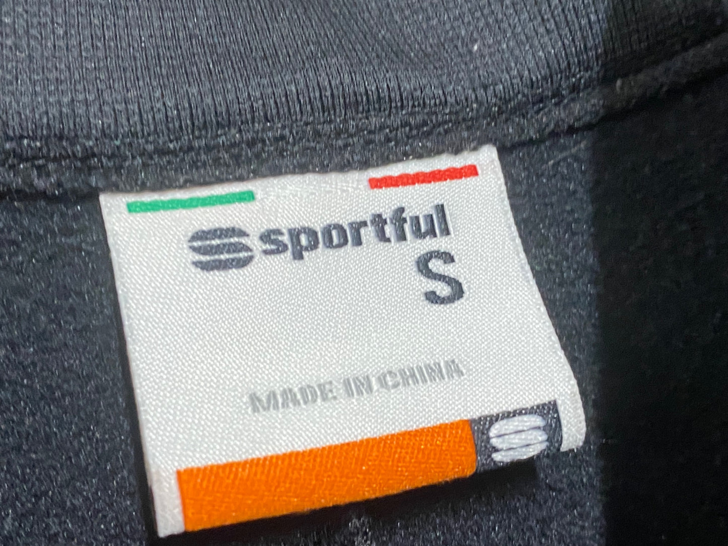 JC090 スポーツフル sportful 長袖 サイクルジャージ 黒 S 裏起毛