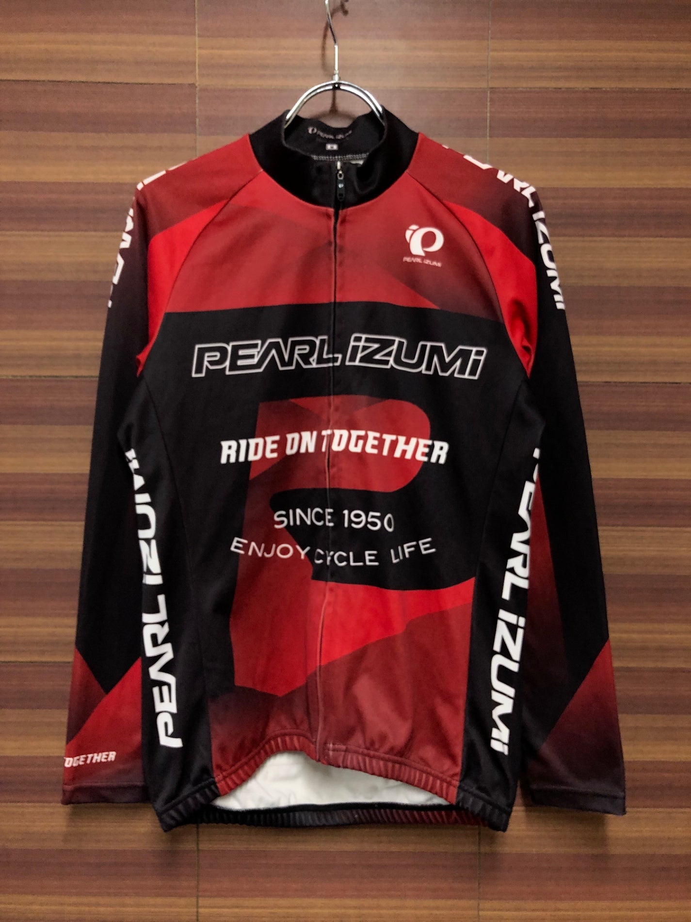 IK239 パールイズミ PEARL iZUMi 長袖 サイクルジャージ 裏起毛 赤 M