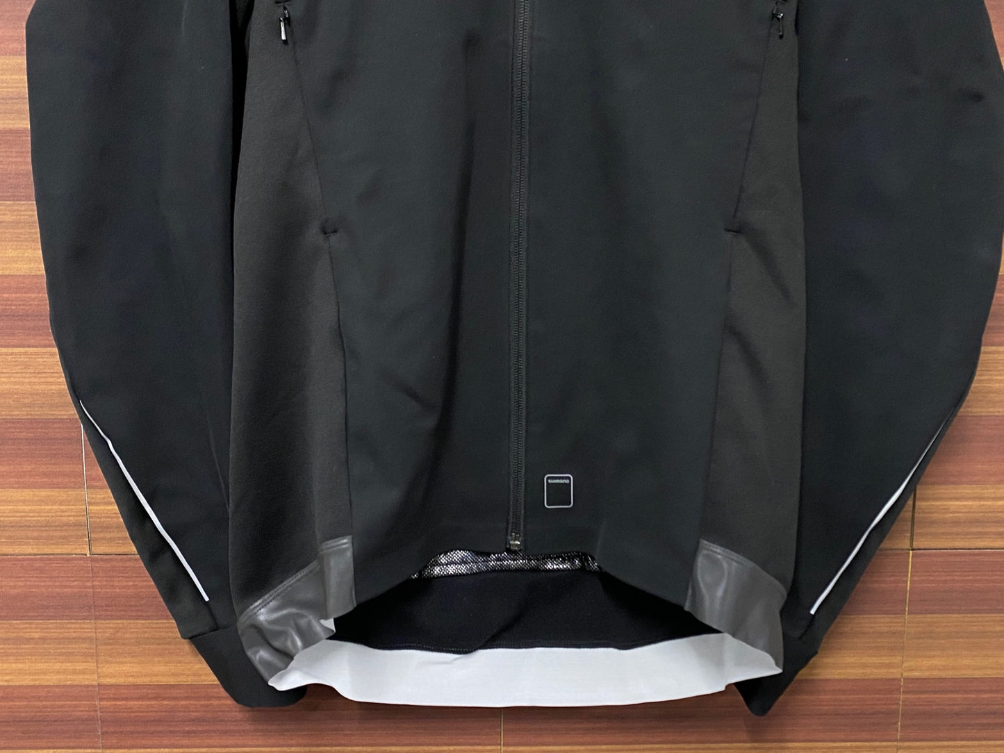 IT347 シマノ SHIMANO ウィンター サイクルジャケット 裏起毛 防風 L 黒