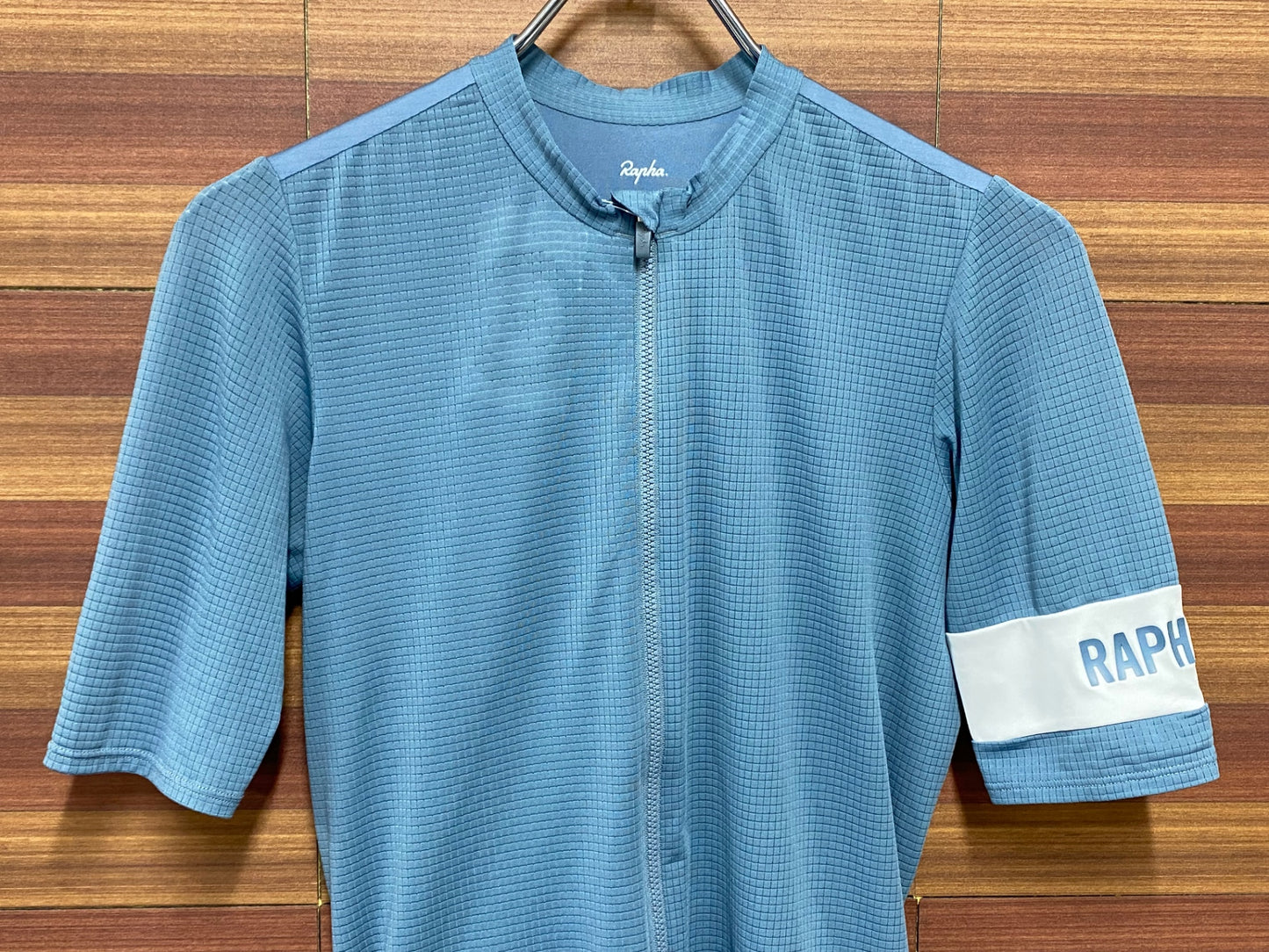 IT648 ラファ Rapha PRO TEAM FLYWEIGHT JERSEY 半袖 サイクルジャージ 水 S ※プリントのスレ