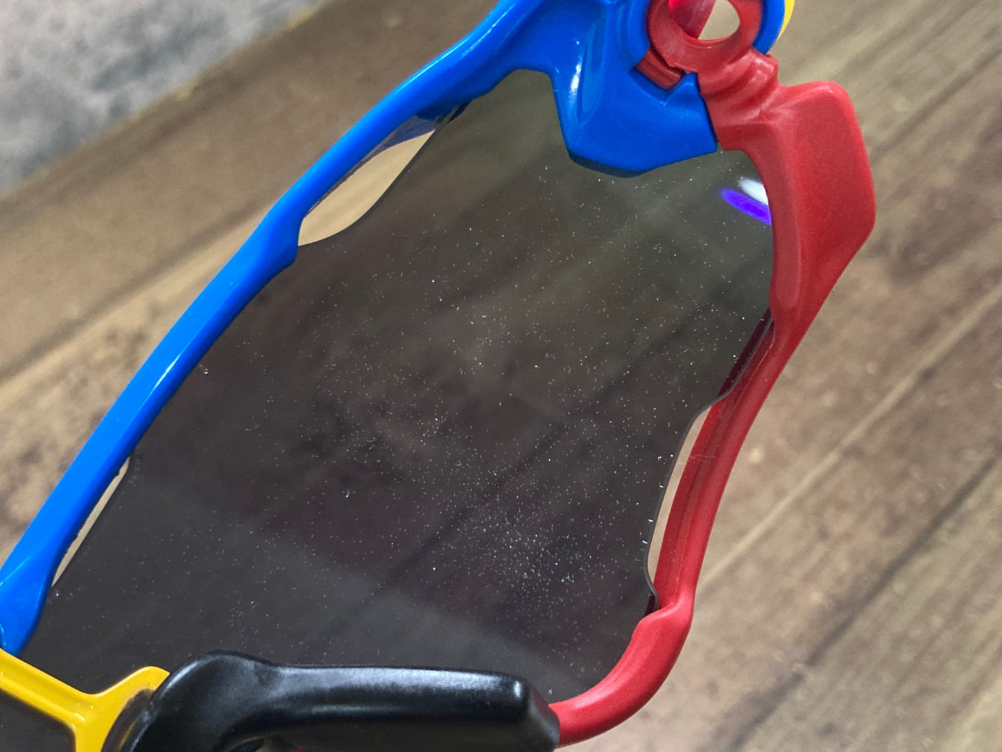 IY832 オークリー OAKLEY ジョウブレーカー JAW BREAKER サングラス アイウェア 赤青 PRIZM ジェイド レンズ傷