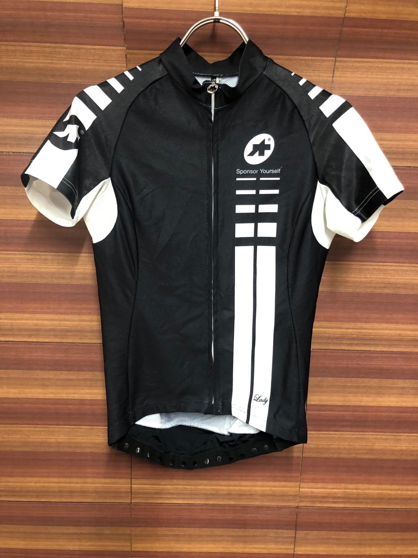 IT818 アソス assos SS.Lady 半袖 サイクルジャージ 黒 白 S レディース