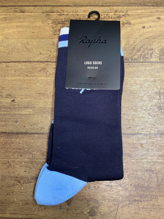 JB125 ラファ Rapha LOGO SOCKS サイクルソックス 紺 REGULAR
