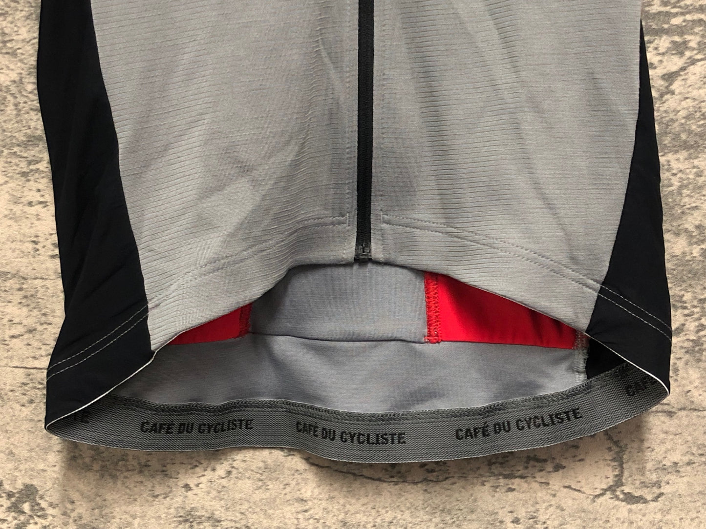 IX103 カフェドシクリステ Cafe du Cycliste EGLANTINE 半袖 サイクルジャージ グレー 黒 S