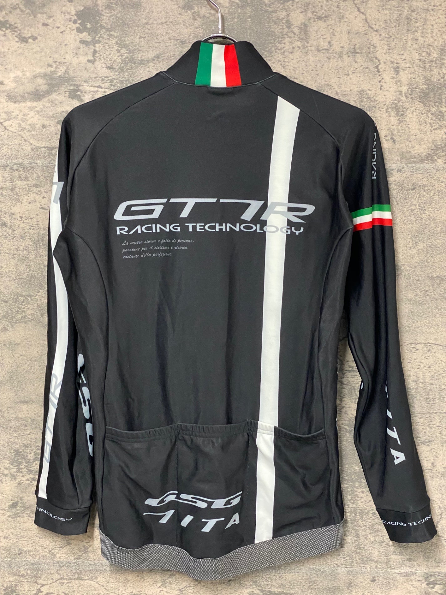 JB871 ジェッセージ GSG 長袖 サイクルジャージ 黒 L 裏起毛