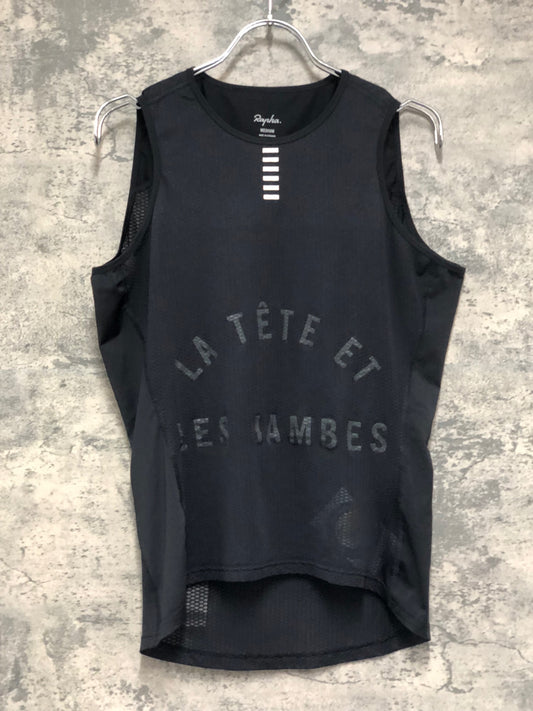 IX318 ラファ Rapha PRO TEAM BASE LAYER ノースリーブ ベースレイヤー 黒 M