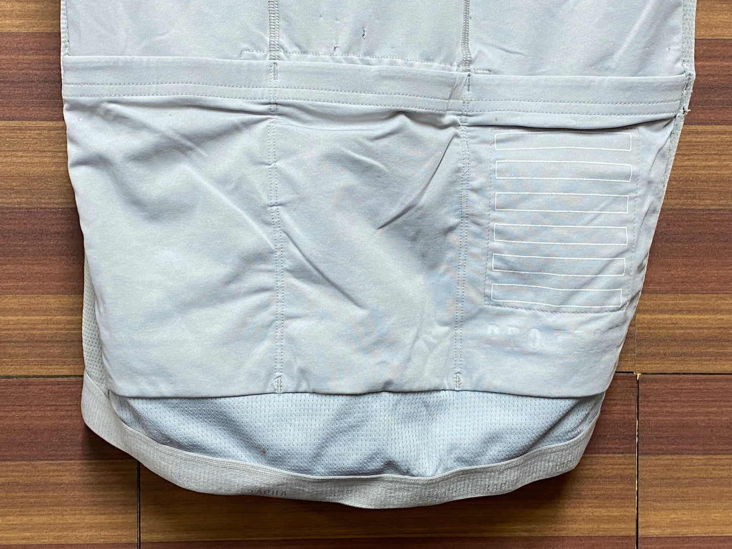 IV198 ラファ Rapha PRO TEAM 半袖サイクルジャージ グレー S 日焼け 汚れ 裾ゴム伸び