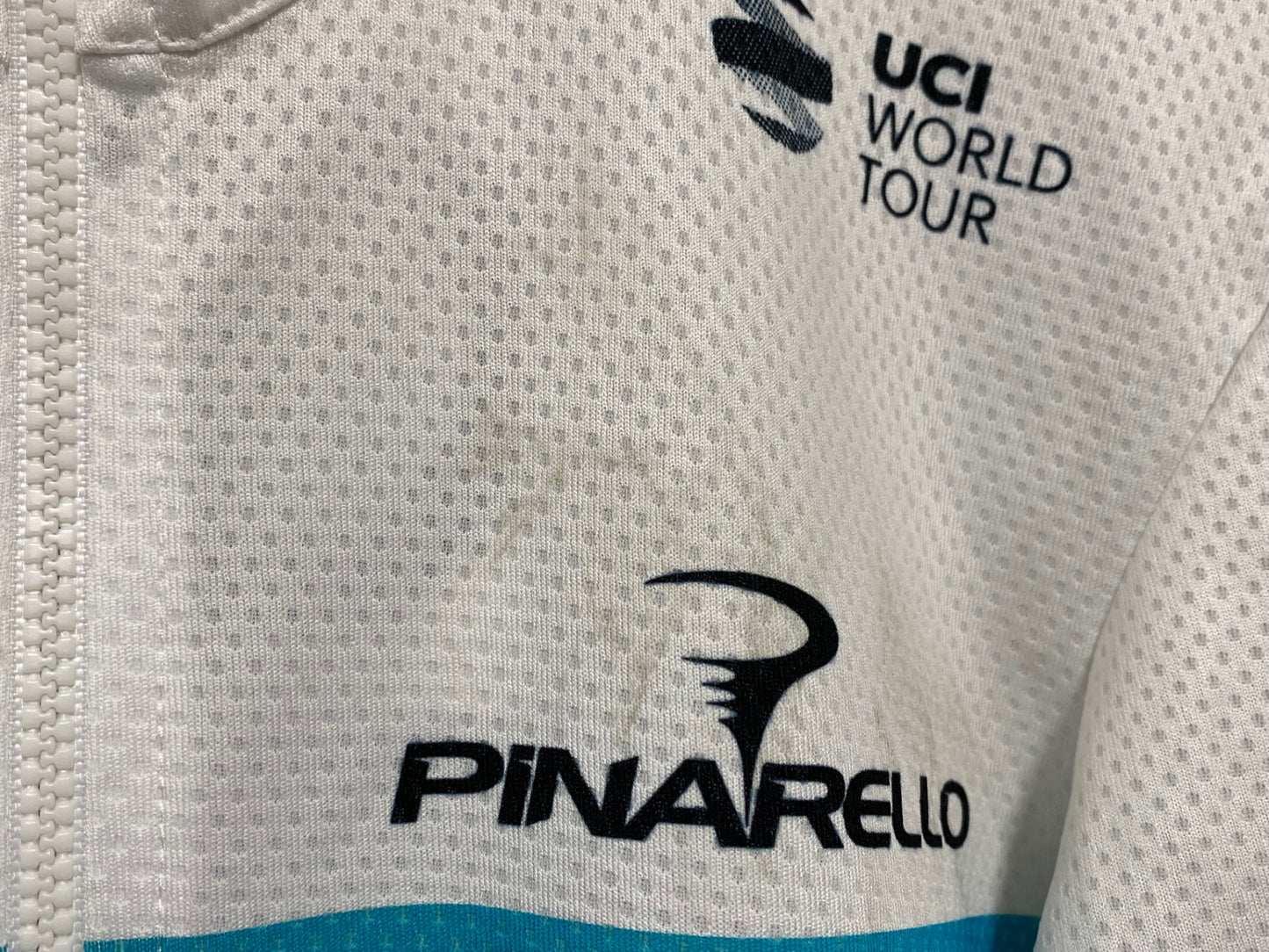 IT909 カステリ CASTELLI 半袖 サイクルジャージ 白 水色 S TEAM Sky