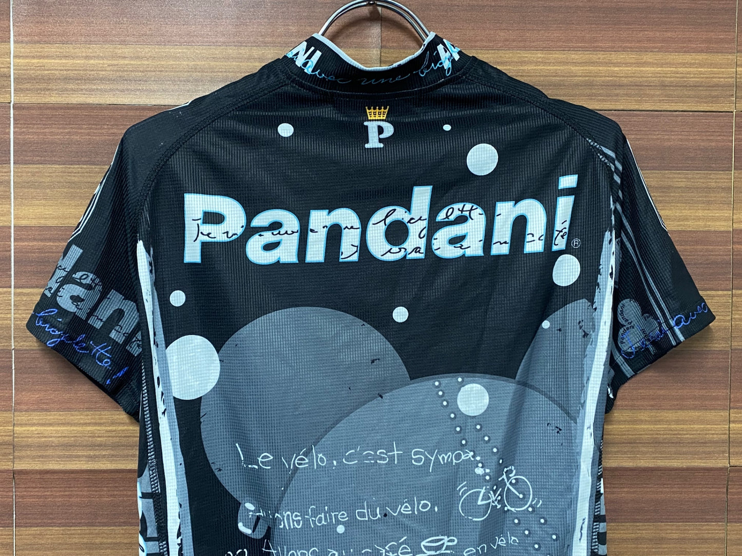 IT128 パンダーニ Pandani 半袖 サイクルジャージ 黒 グレー M