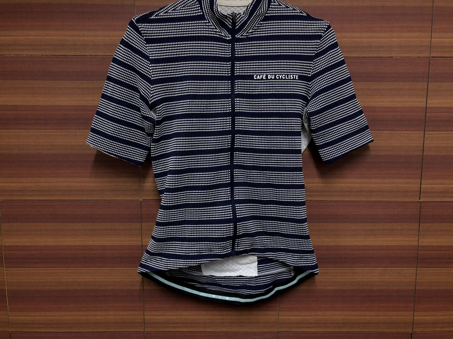IN925 カフェドシクリステ CAFE DU CYCLISTE FRANCINE 半袖 サイクルジャージ S 紺 レディース