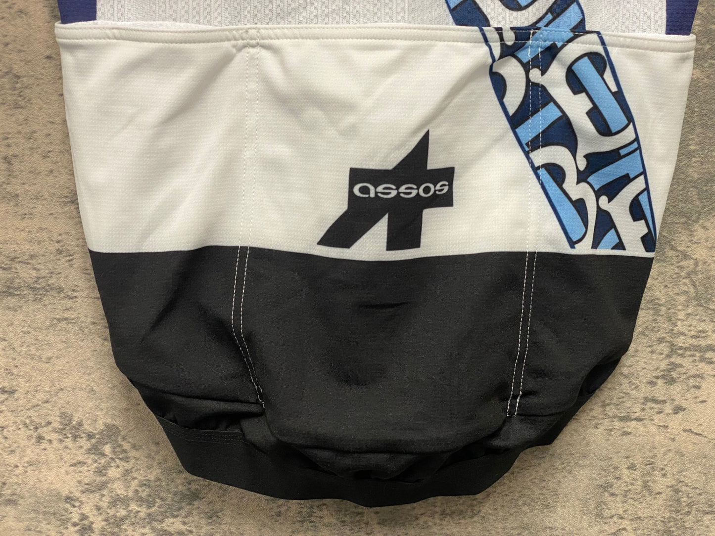 JC900 アソス Assos TEAM QHUBEKA 半袖 サイクルジャージ 黒白 M