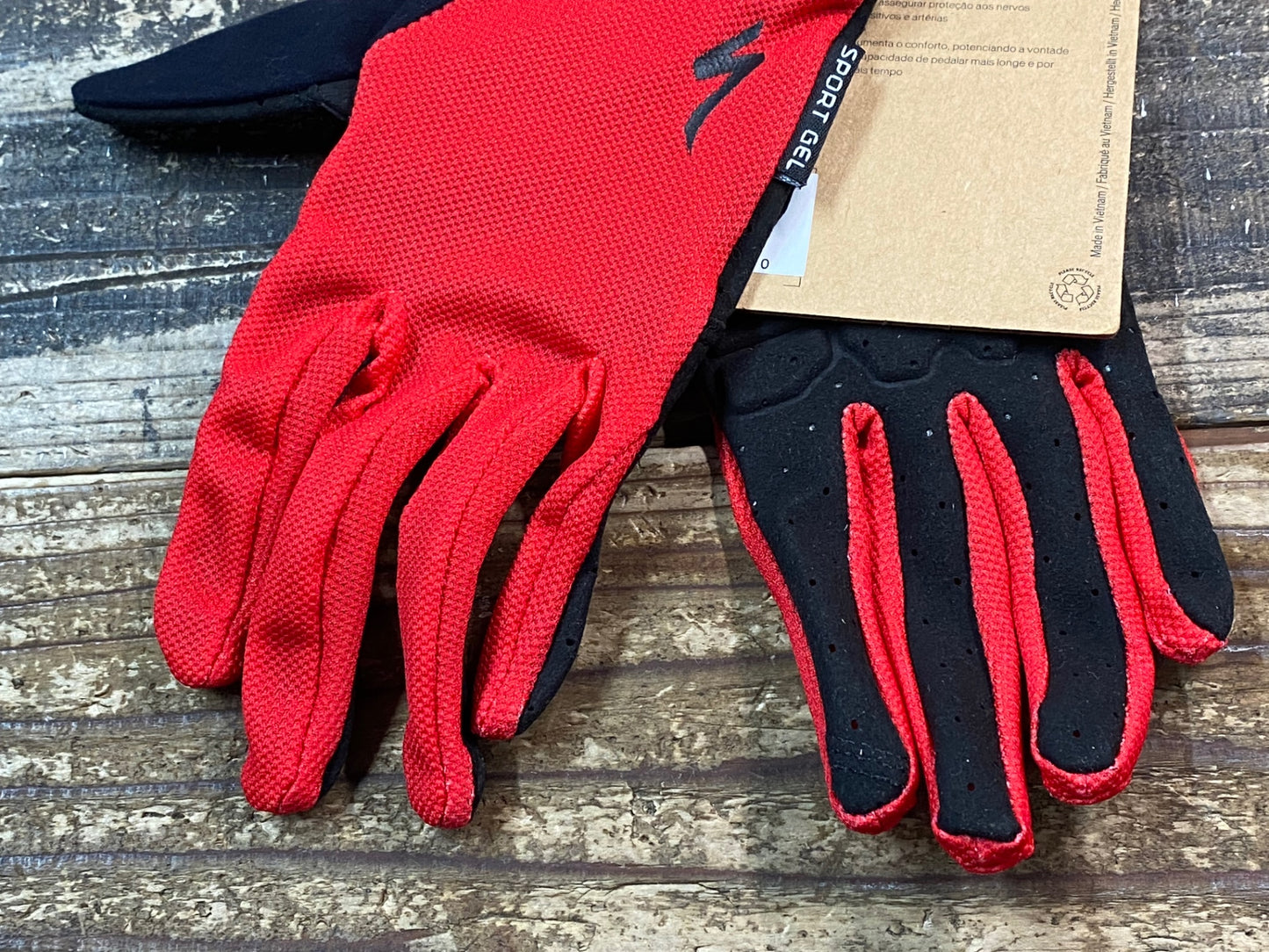 HI271 スペシャライズド SPECIALIZED BG SPORT GEL WMN 長指 サイクル グローブ 赤 S