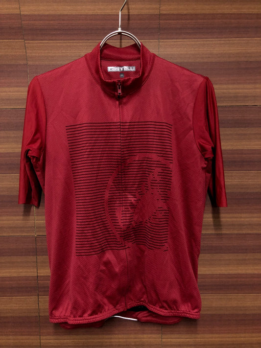 IM427 カステリ CASTELLI 半袖 サイクルジャージ 赤 M