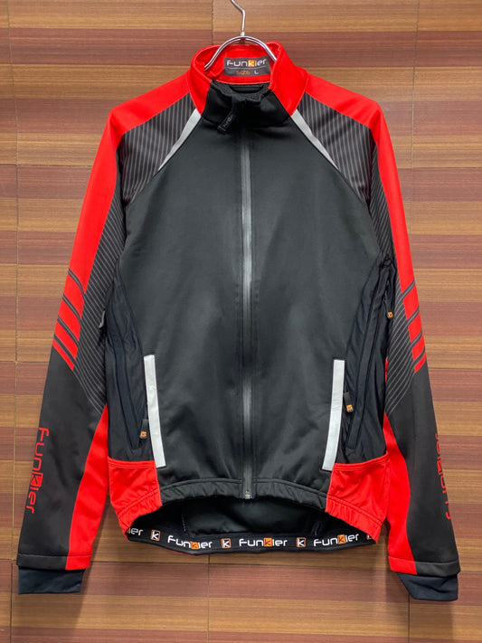 IT849 ファンキア Funkier 長袖 サイクルジャケット 黒 赤 L 裏起毛