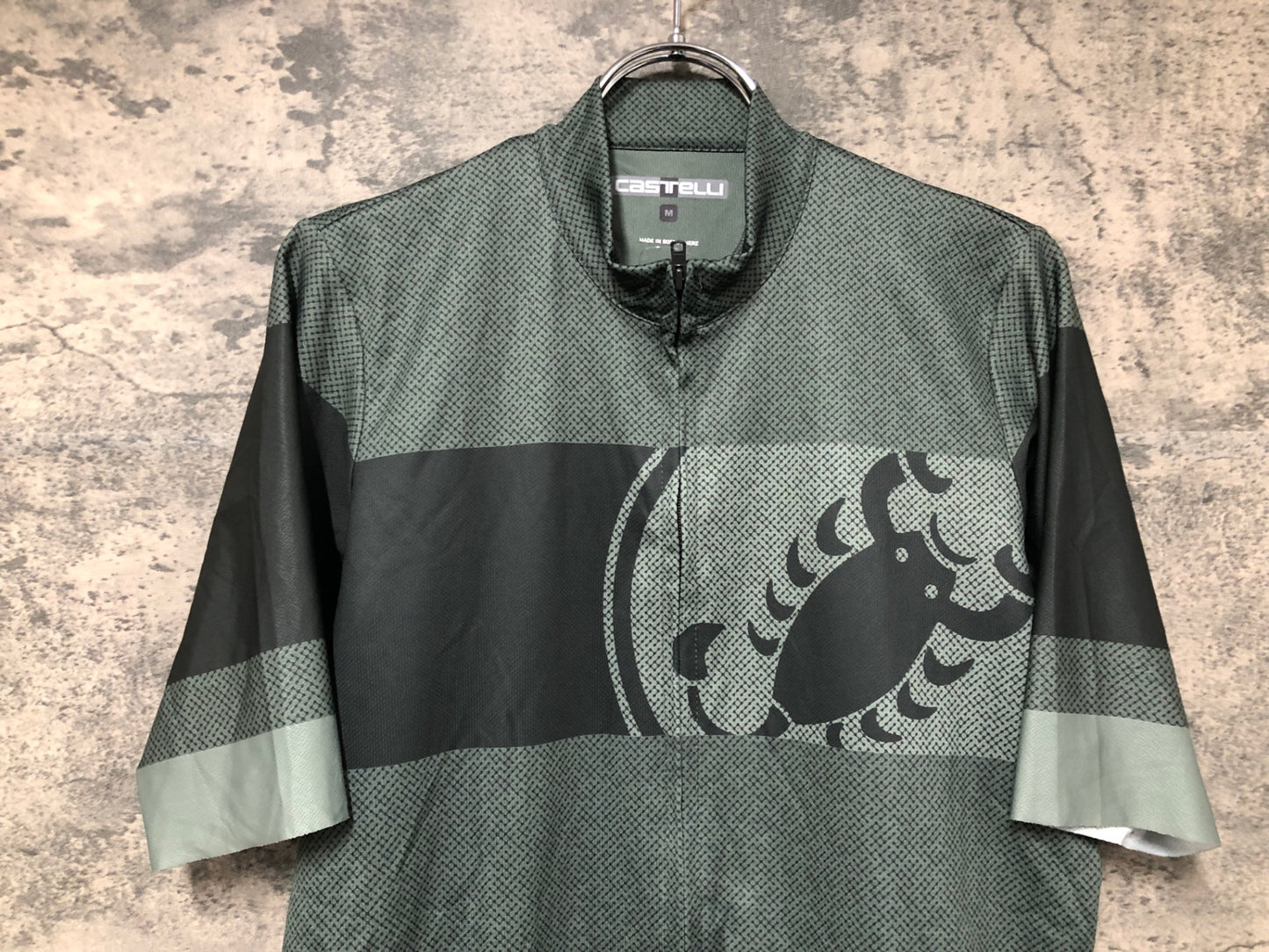 IX581 カステリ CASTELI 半袖サイクルジャージ モスグリーン M