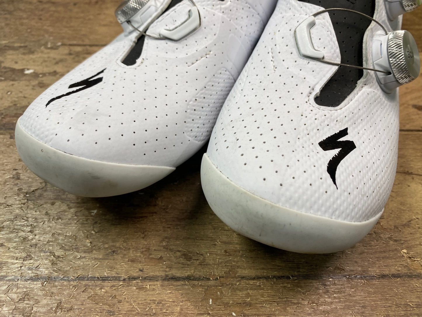 IF423 スペシャライズド SPECIALIZED エスワークス S-WORKS TORCH WHITE TEAM SHOE ビンディングシューズ BOA SPD-SL 白 EU39.5