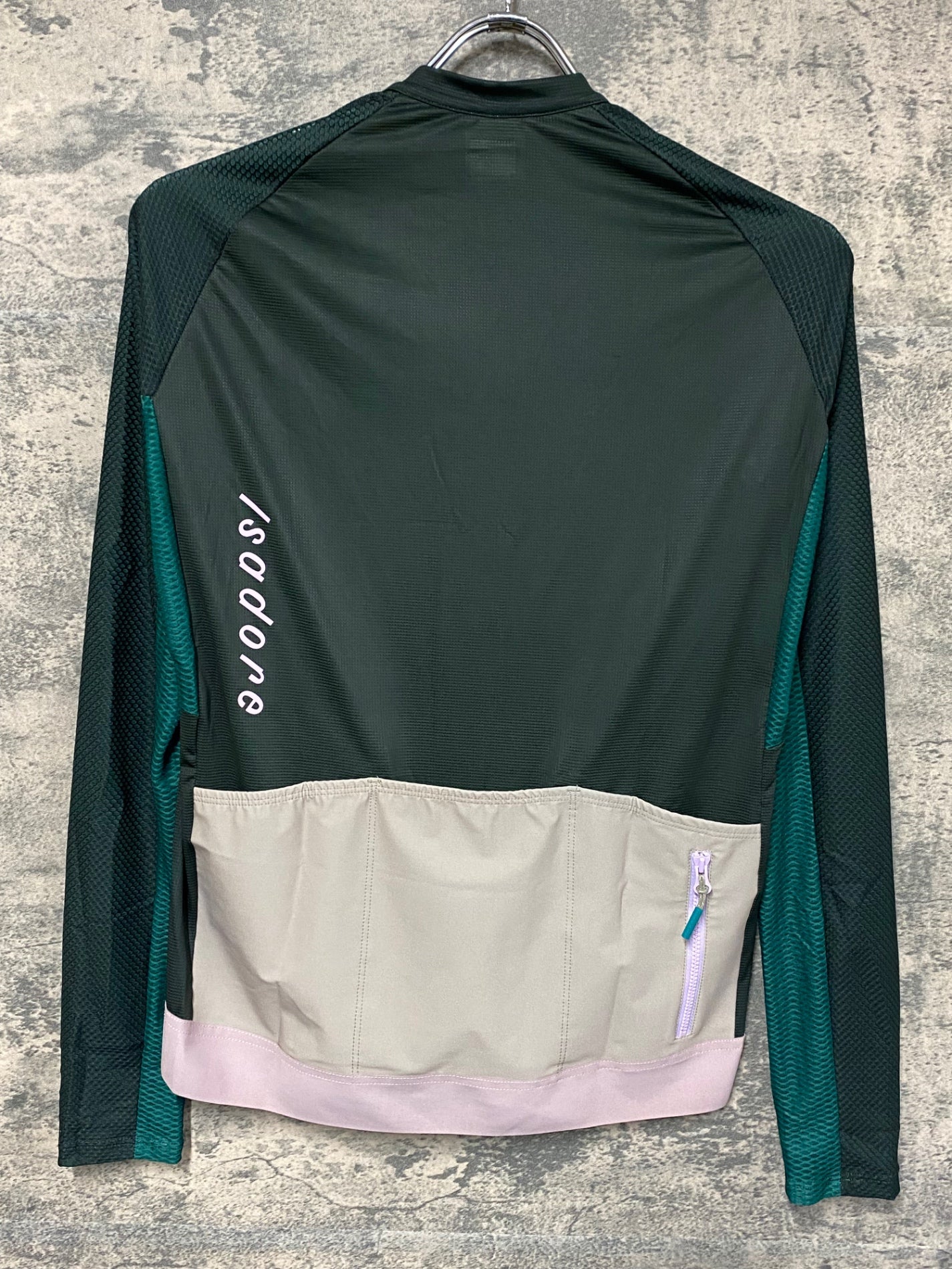 IZ175 イザドア Isadore ALTERNATIVE JERSEY 長袖 サイクルジャージ 緑 ピンク L
