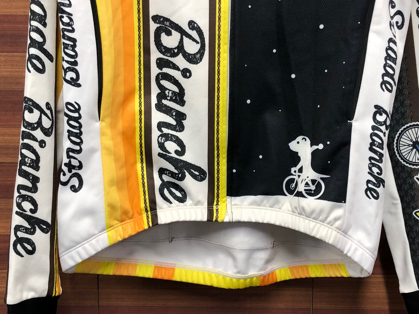 IL580 サンボルト SUNVOLT 長袖 サイクルジャケット 黄 白 レディース L 裏起毛 痛ジャージ かわうその自転車屋さん