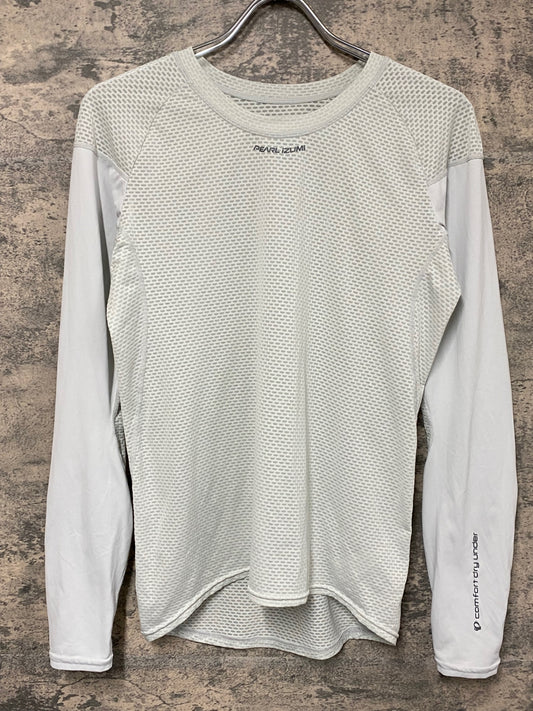 IZ064 パールイズミ PEARL iZUMi 長袖 メッシュ ベースレイヤー 白 L comfort dry under