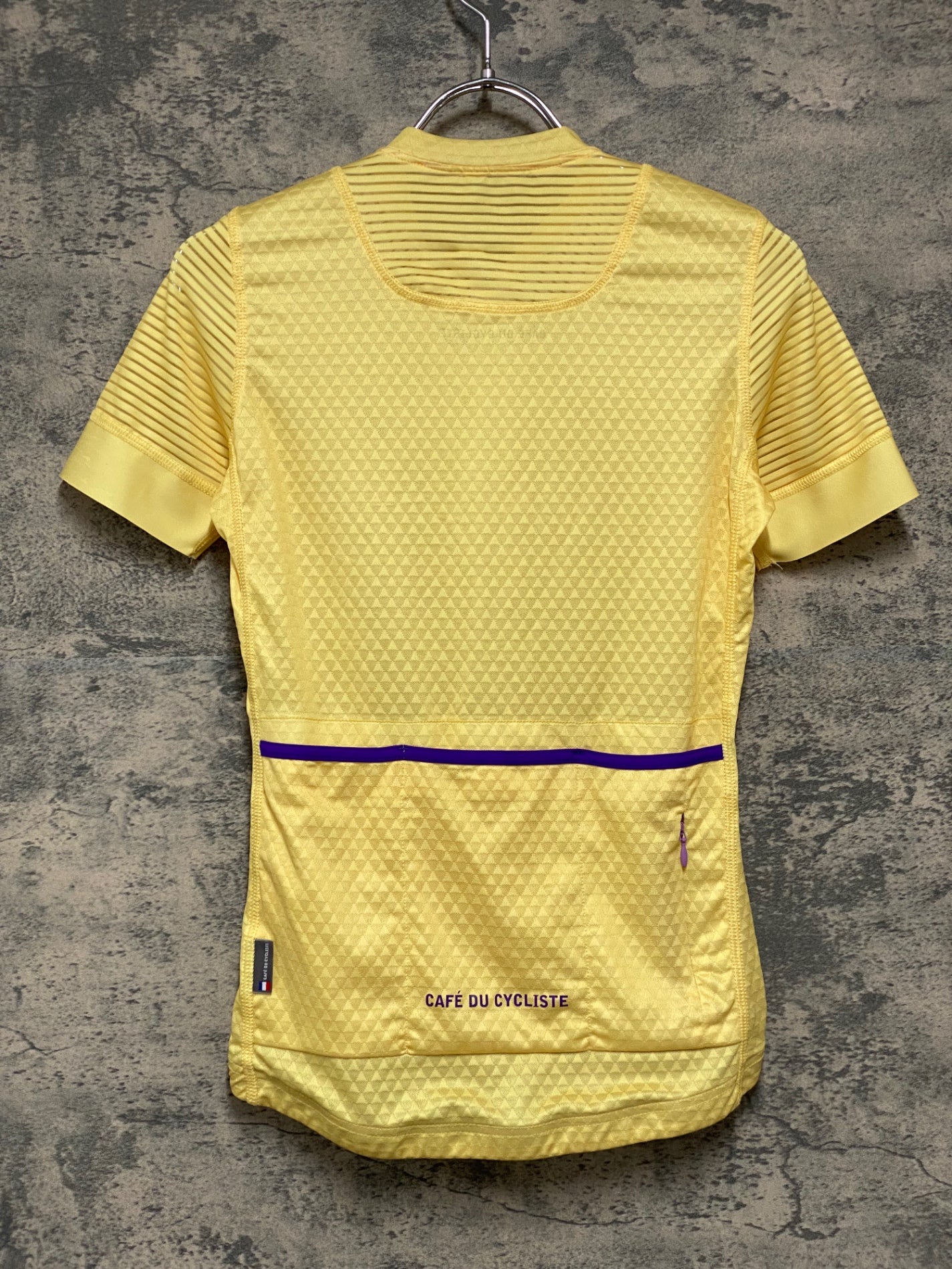JE022 カフェドシクリステ CAFE DU CYCLISTE Micheline 半袖 サイクルジャージ 黄 XS レディース