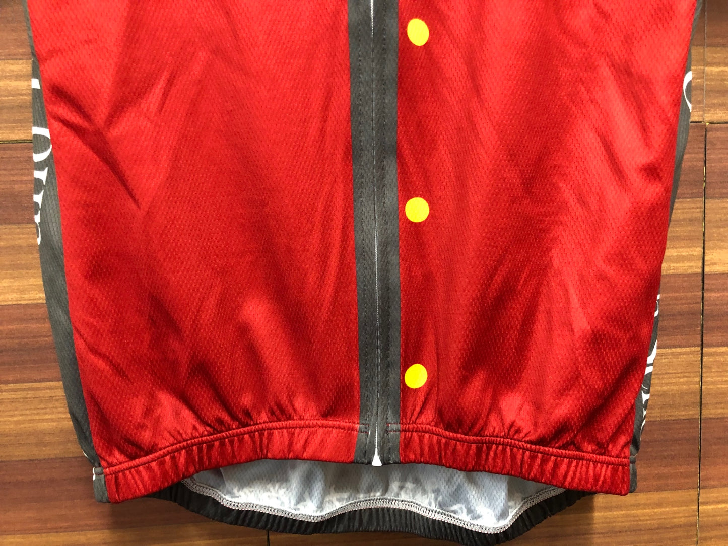 IS996 ウェイブワン WAVE ONE AURORA 半袖 サイクルジャージ 赤 グレー L ガールズ＆パンツァー 聖グロリアーナ女学院 痛ジャージ