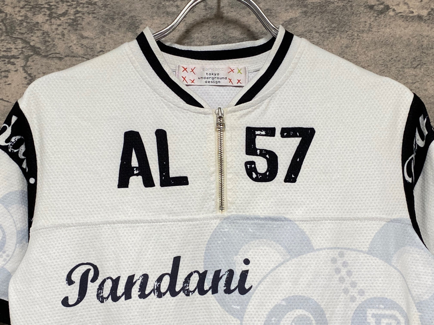 IZ997 パンダーニ PANDANI グルペット GRUPETTO 半袖 サイクルジャージ S 白 黄ばみ