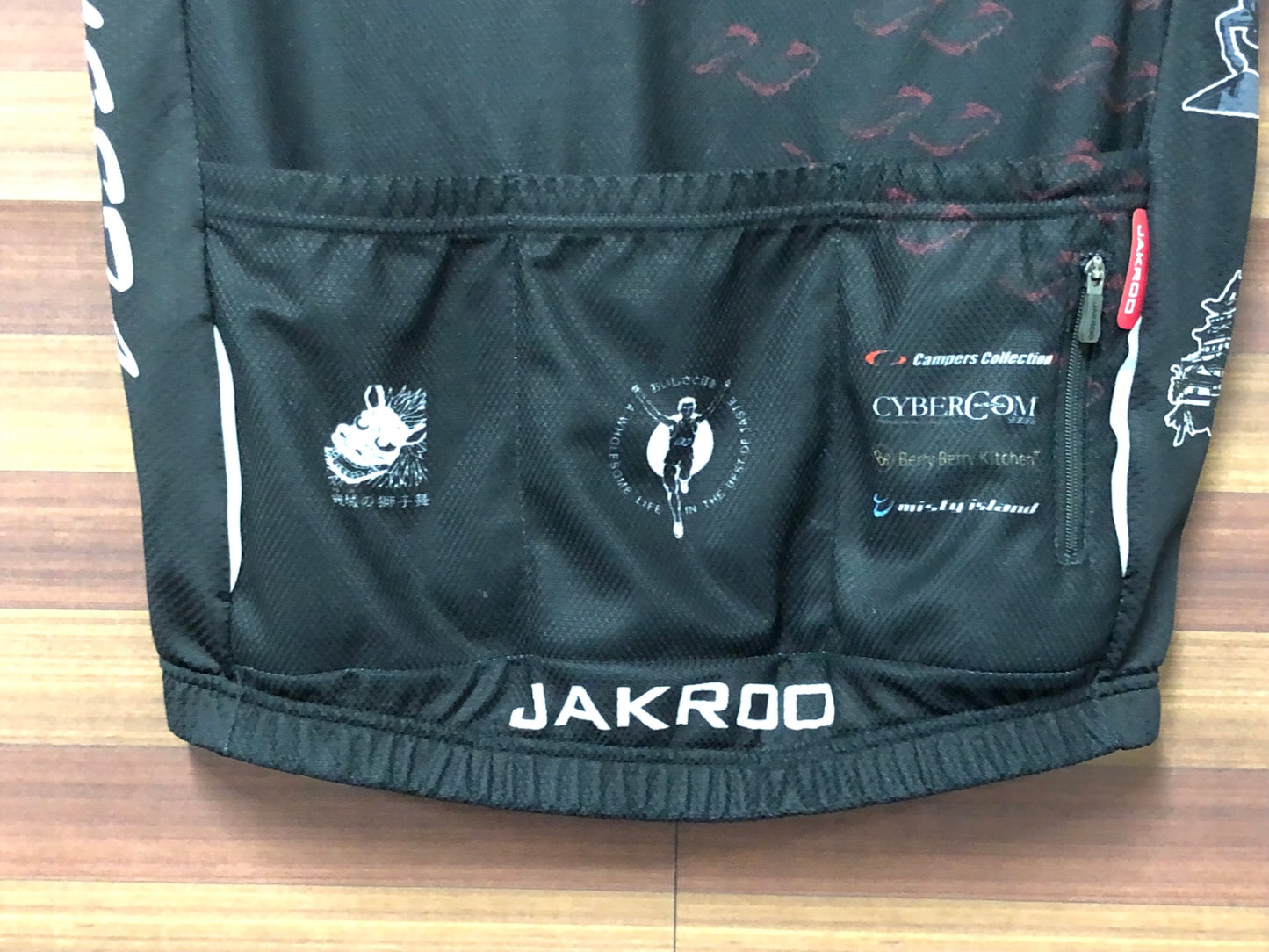 IJ799 ジャックルー JAKROO 半袖サイクルジャージ 黒 M