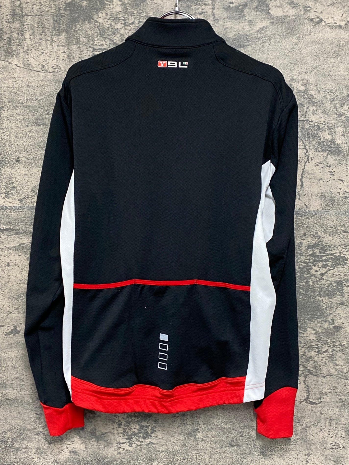 IY968 バイシクルライン Bicycle Line 長袖 サイクルジャージ 黒 白 S 裏起毛