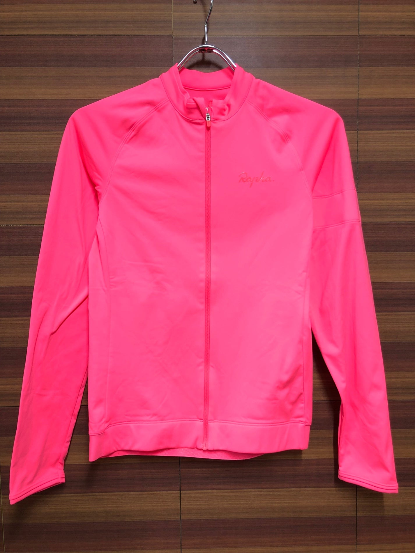 IE446 ラファ Rapha WOMEN'S LONG SLEEVE CORE JERSEY 長袖 サイクルジャージ ピンク S 裏起毛