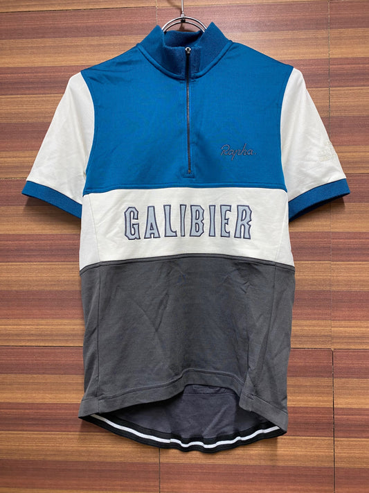 ID468 ラファ Rapha GALIBIER JERSEY 半袖 青 白 グレー S