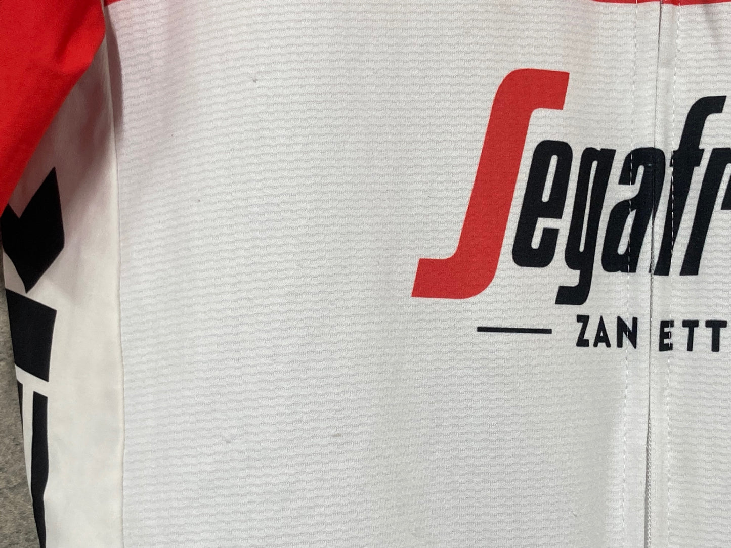 IX362 サンティーニ Santini 半袖 サイクルジャージ TREK Segafredo 白 M ほつれ大 汚れ