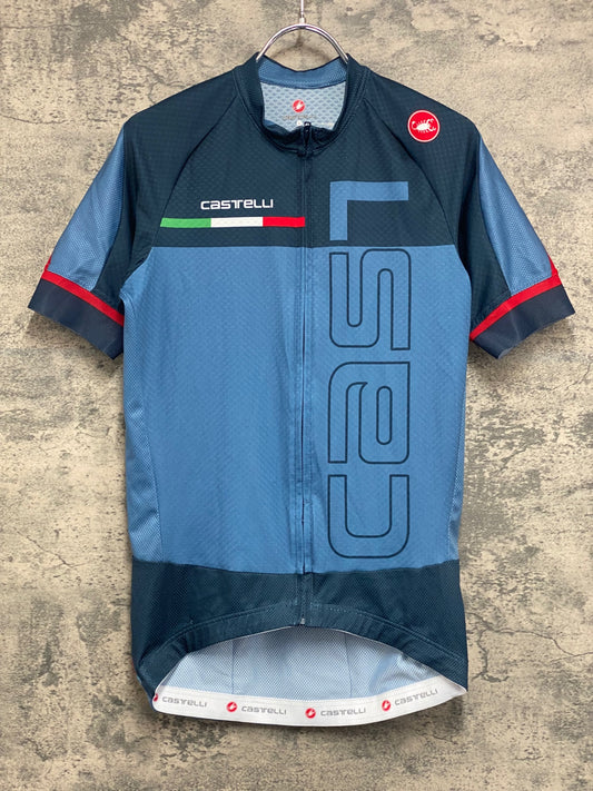 IZ060 カステリ CASTELLI 半袖 サイクルジャージ ターコイズ L