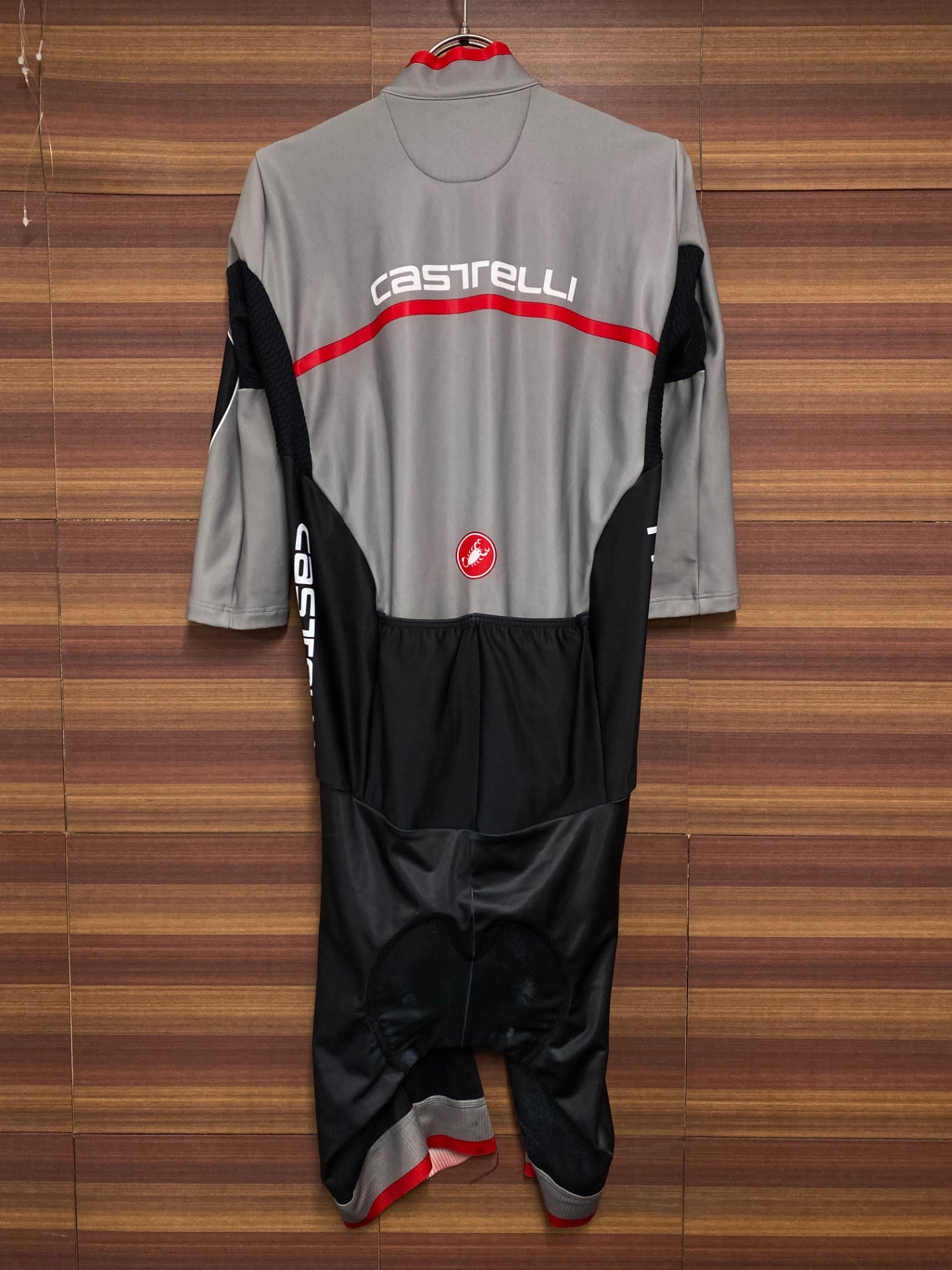 IR861 カステリ CASTELLI ROSSO CORSA 半袖 ワンピース セパレート グレー 黒 XXL