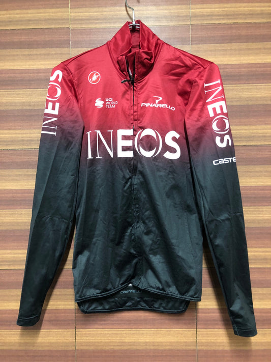 II038 カステリ CASTELLI TEAM INEOS 裏起毛 長袖 サイクルジャージ 赤 S