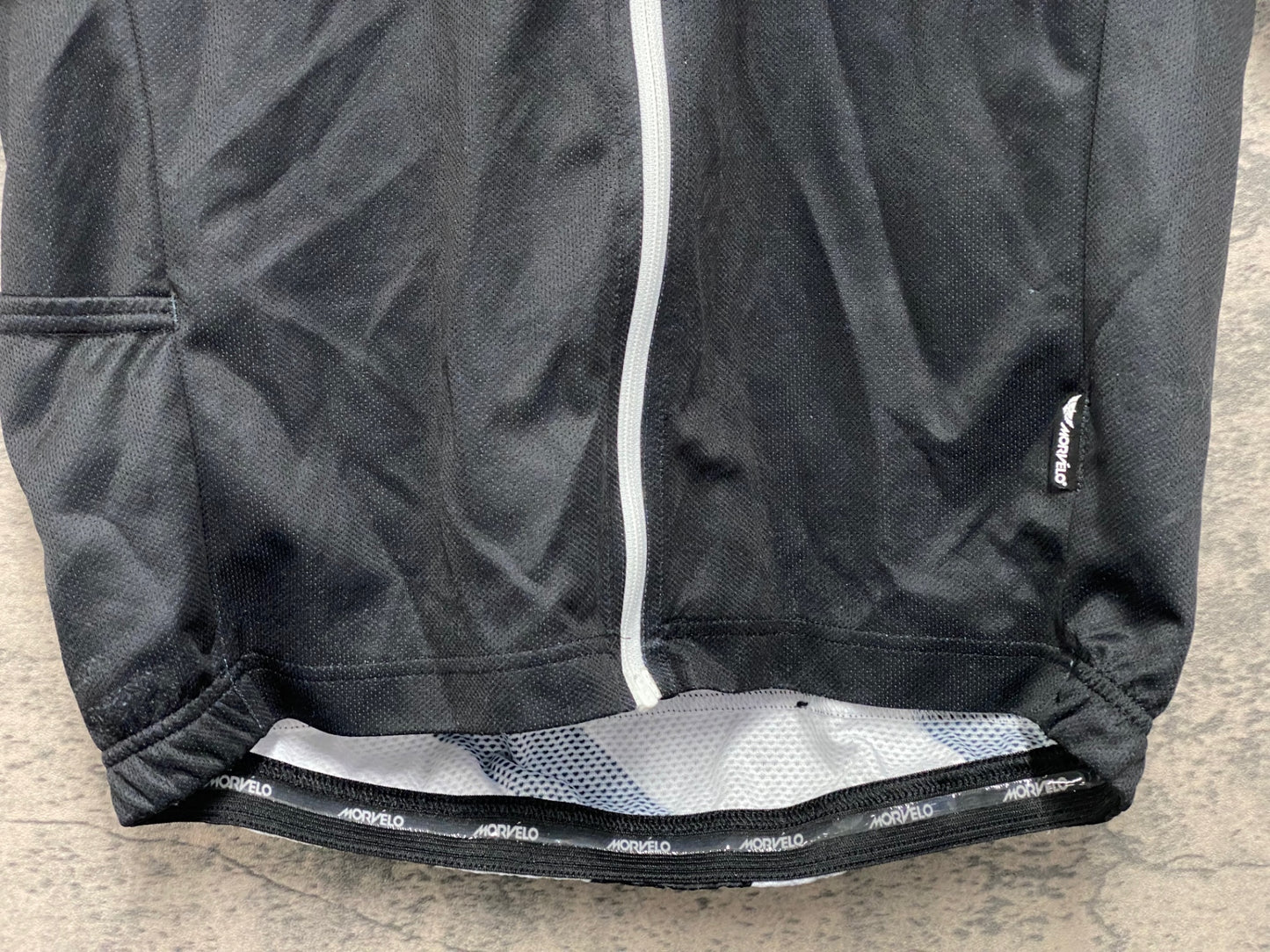 JB586 モルベロ MORVELO 半袖 サイクルジャージ 黒 白 S