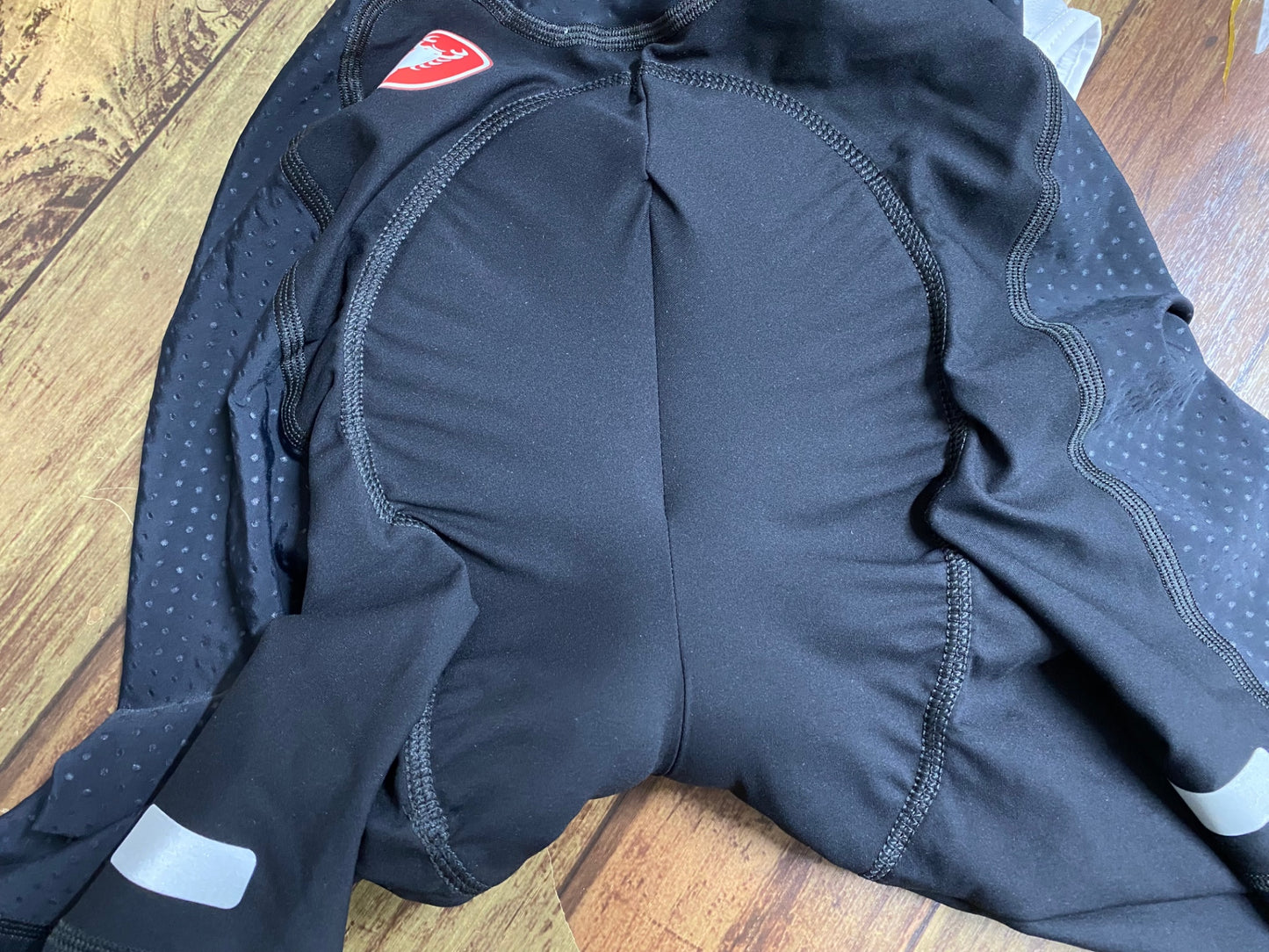 JC657 カステリ CASTELLI ROSSO CORSA ビブショーツ 黒 赤 L 未使用