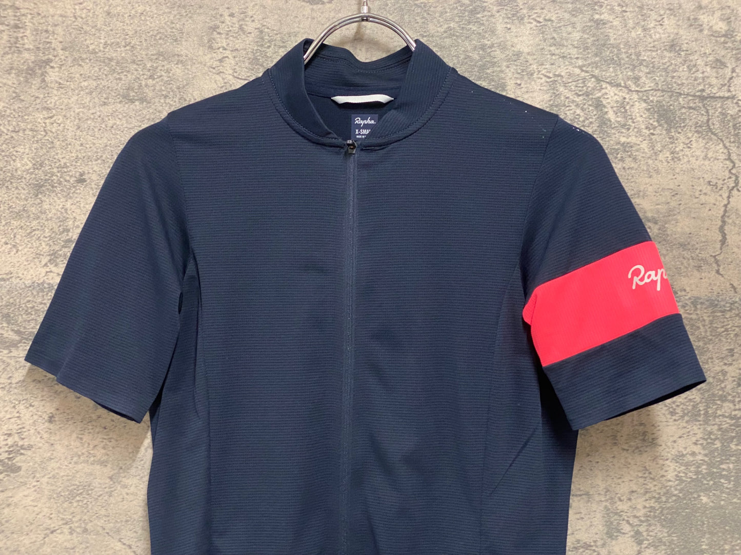 JB934 ラファ Rapha WOMEN'S CLASSIC FLYWEIGHT JERSEY 半袖 サイクルジャージ 紺 XS レディース