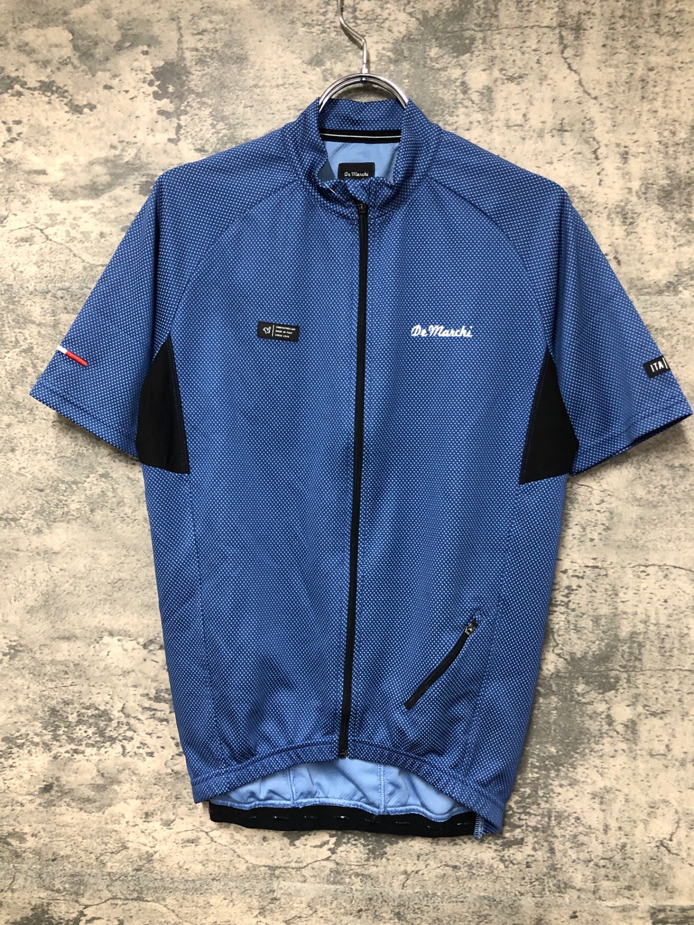 IX574 デマルキ De Marchi 半袖サイクルジャージ 青 S