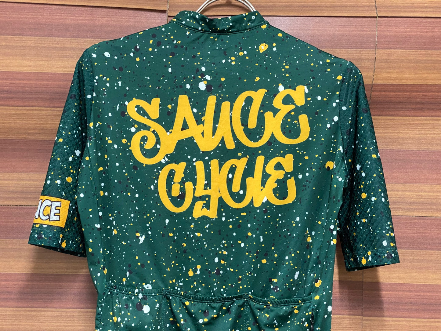 IU394 ソースサイクル SAUCE CYCLE 半袖 サイクルジャージ 緑 S