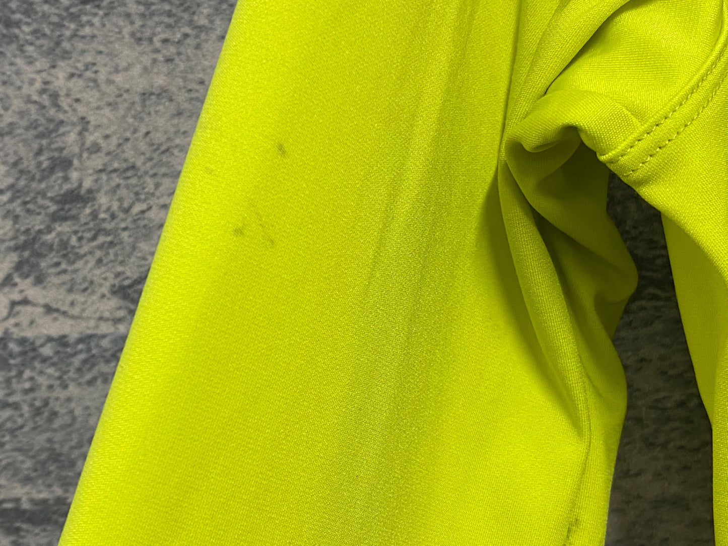 IV512 ラファ Rapha MEN'S LONG SLEEVE CORE JERSEY 長袖 サイクルジャージ 黄 S 裏起毛 ※汚れ