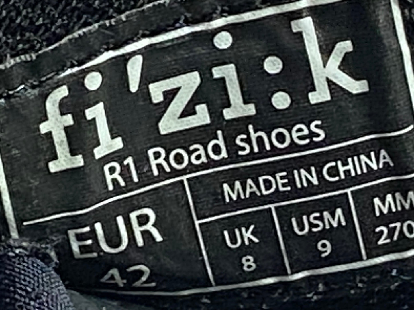 IU103 フィジーク fizik R1 Road Shoes ビンディングシューズ 黒 EUR42 SPD-SL