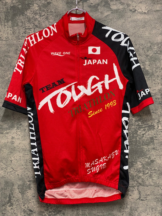 JA844 WAVE ONE 半袖 サイクルジャージ 赤 L TEAM TOLVGH