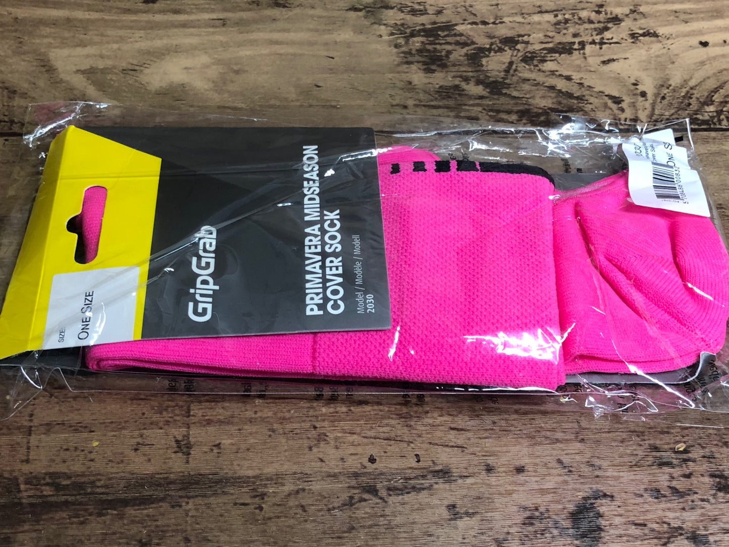 IE895 グリップグラブ Grip Grab PRIMAVERA MIDSEASON COVER SOCK サイクルソックス ピンク ワンサイズ 未使用