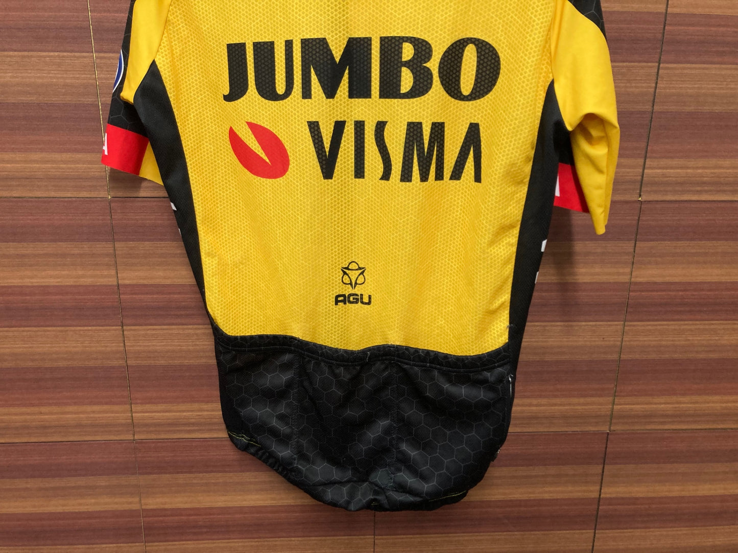 IV351 アグ AGU 半袖 サイクルジャージ 黒 黃 M JUMBO VISMA
