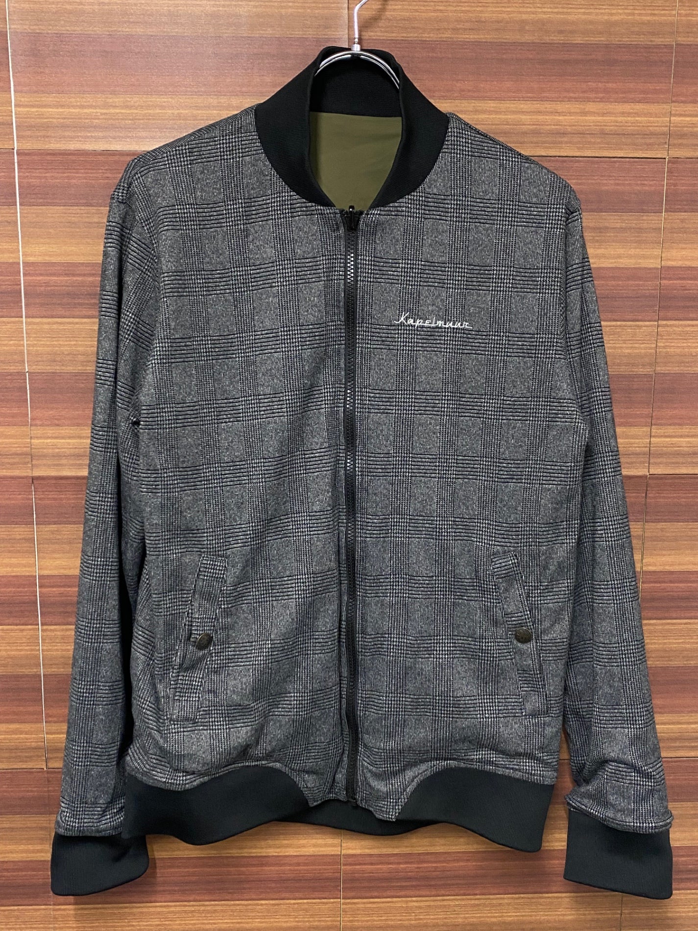 IO847 カペルミュール KAPELMUUR 長袖 サイクルジャケット カーキ/グレー M リバーシブル