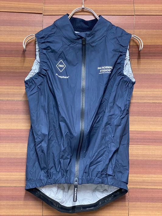 IV049 パスノーマルスタジオ PAS NORMAL STUDIOS T.K.O. Rain Gilet - Atmosphere レイン ジレ 紺 S