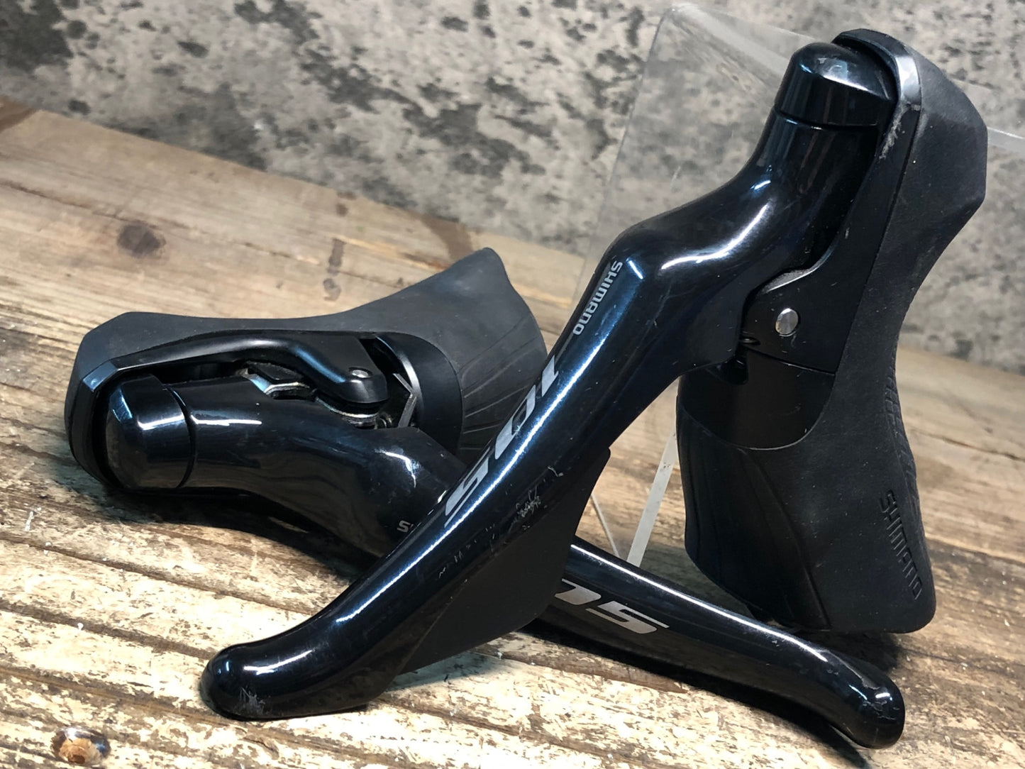 IX967 シマノ SHIMANO 105 ST-R7000 STIレバー 左右セット 2×11S ※傷あり、ブラケットに破れ