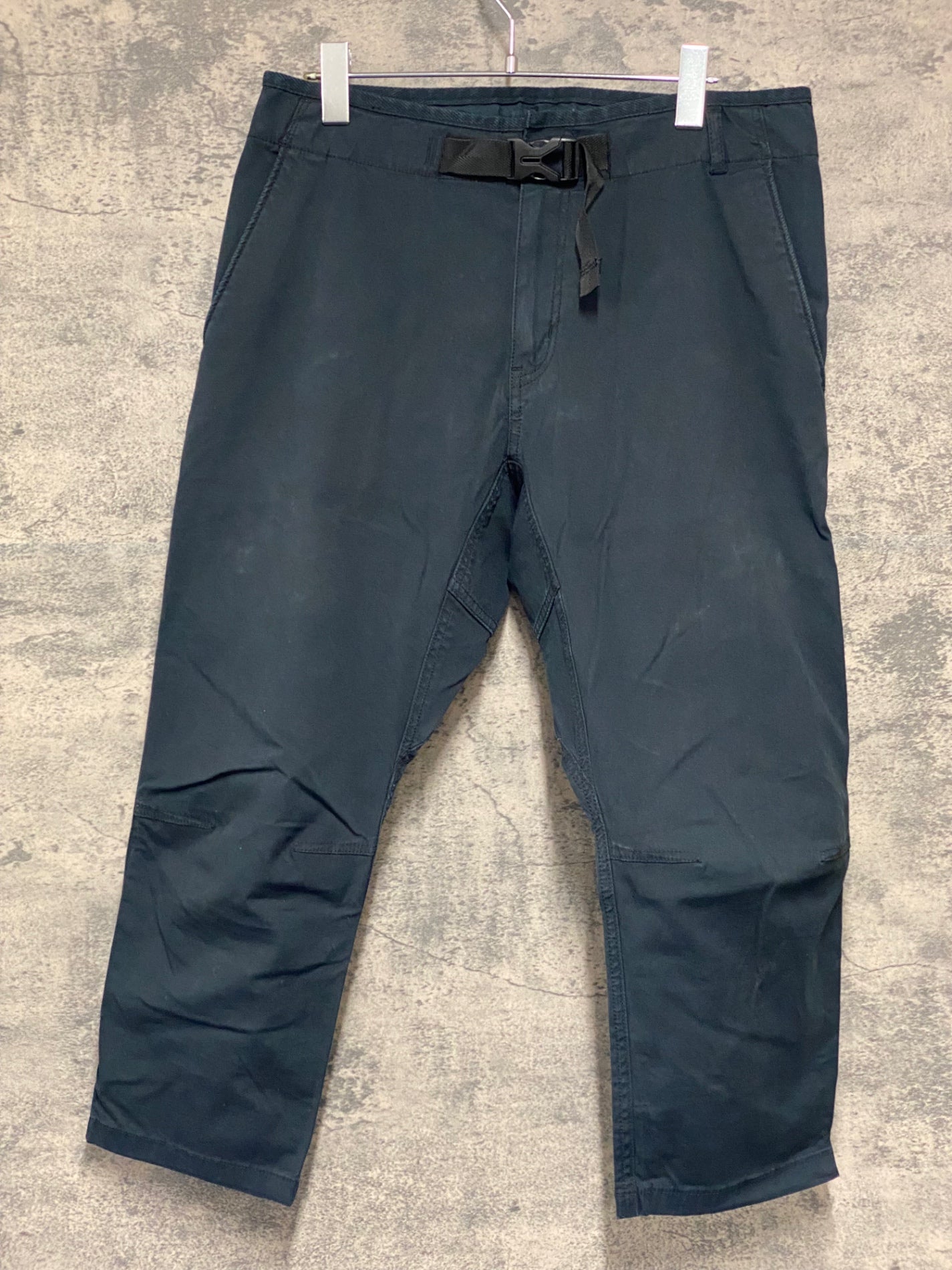 JC289 ナリフリ narifuri クロップドパンツ 七分丈 黒 M