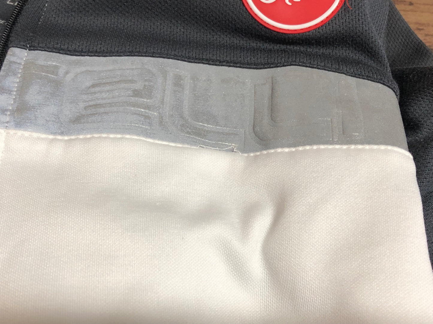 IN254 カステリ CASTELLI CRITERIUM 長袖 サイクルジャージ 裏起毛 白 Mサイズ タグ付き ※ほつれあり