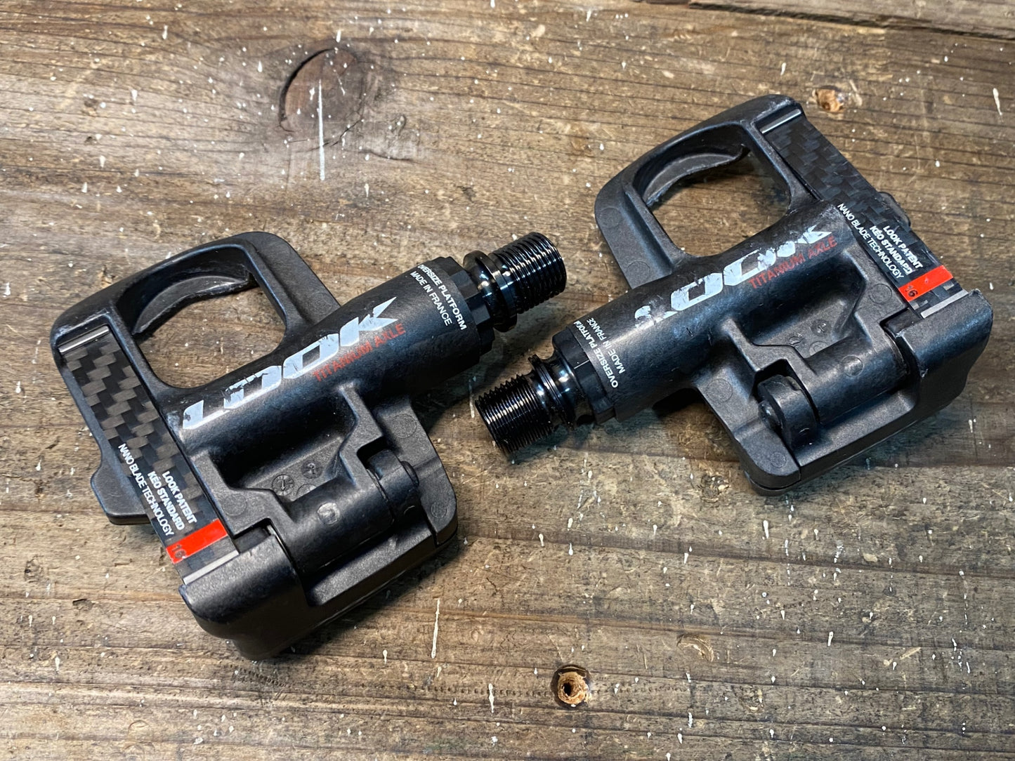 IQ554 ルック LOOK KEO BLADE CARBON ビンディングペダル チタンシャフト 軸回転スムース